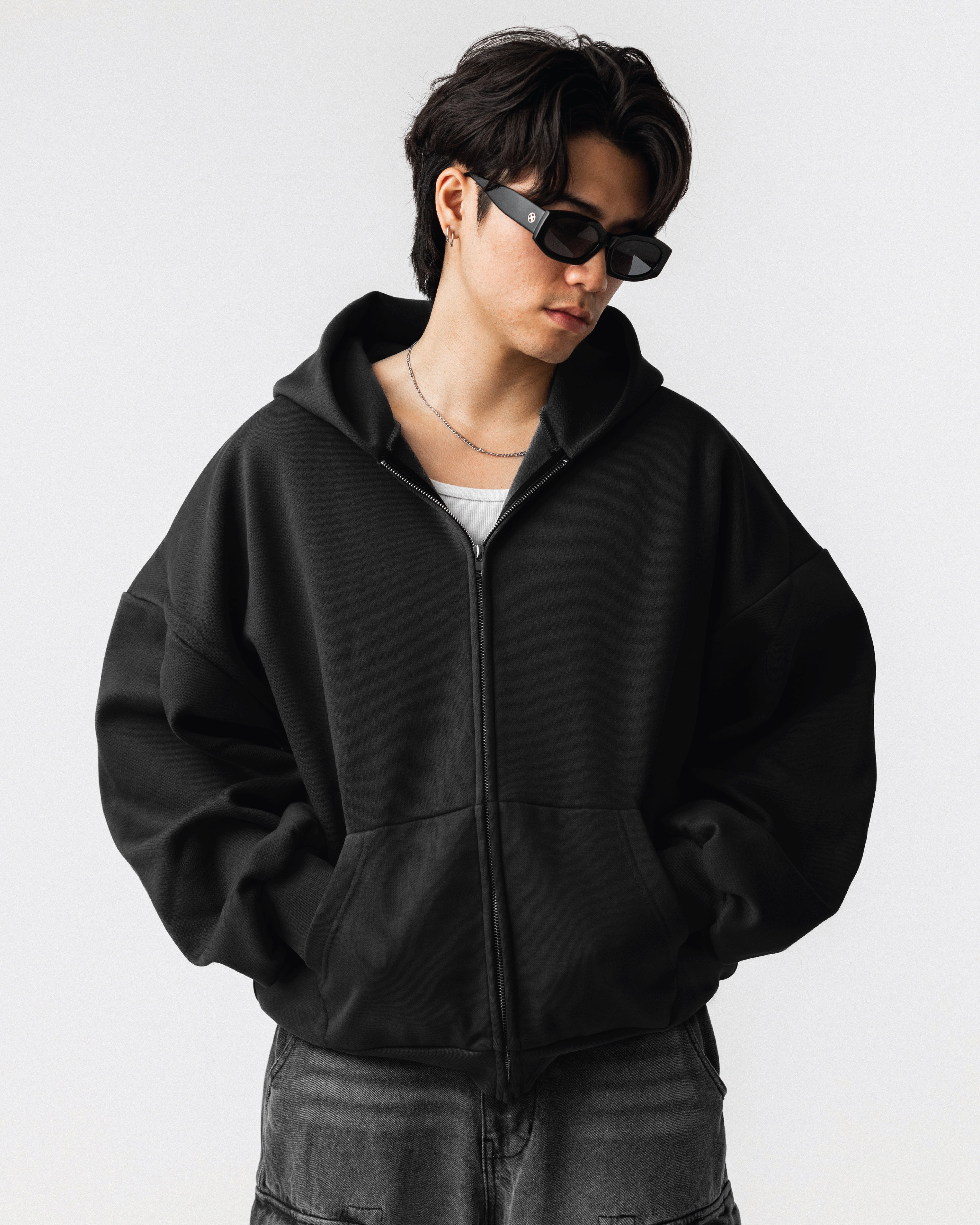 The Nowhere Zip Up Hoodie (Black)