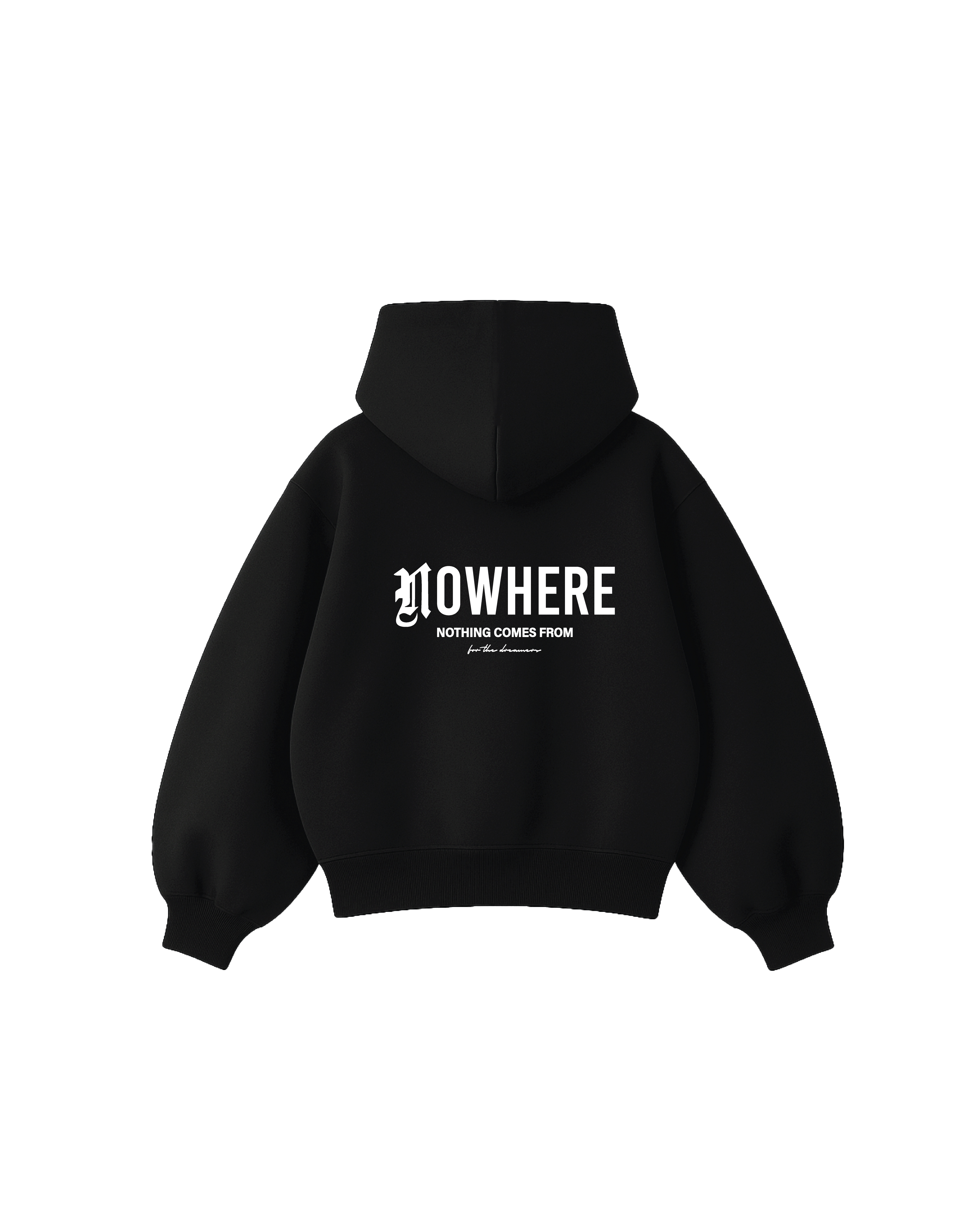 The Nowhere Club Zip Up Hoodie (Black)