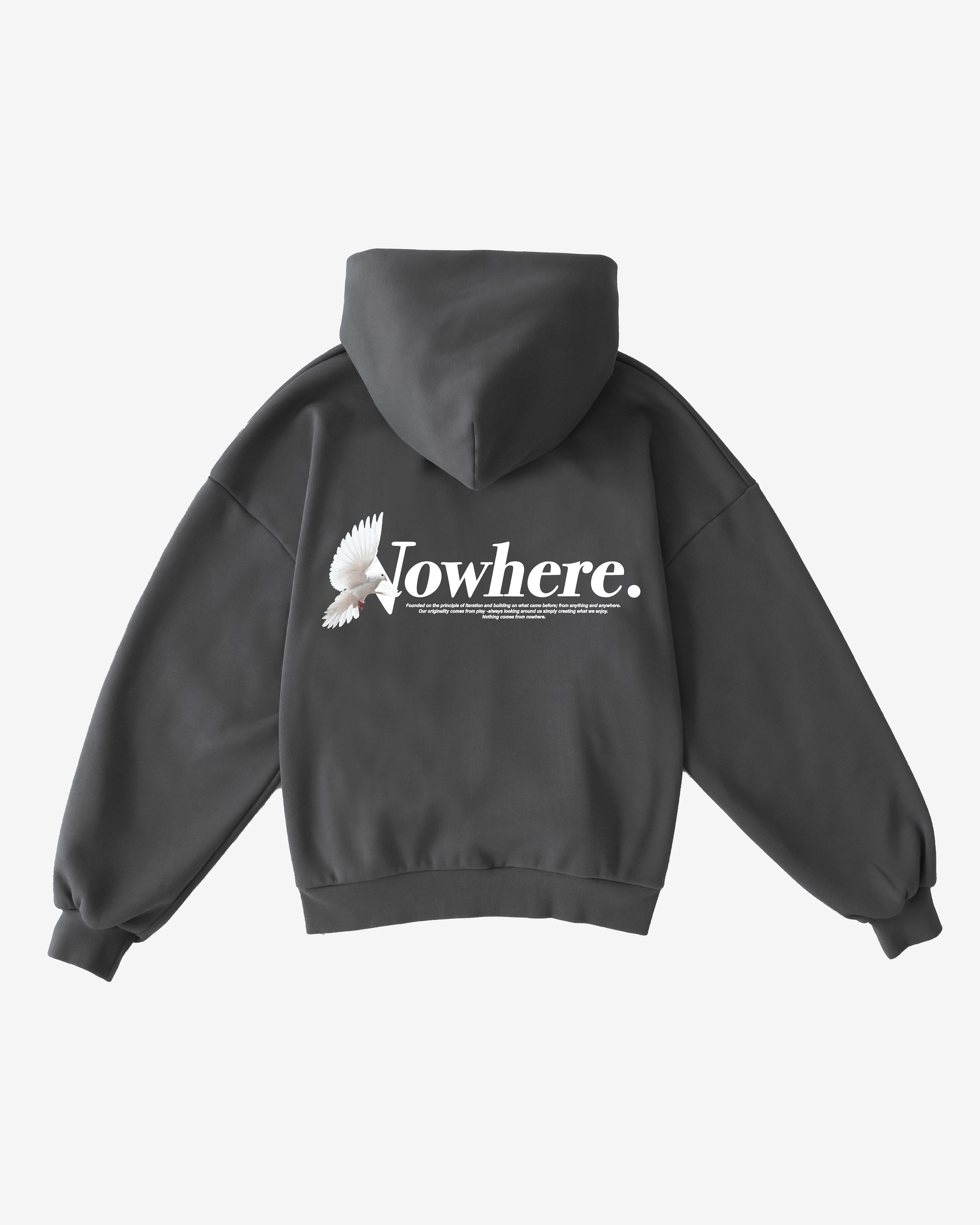 The Nowhere Midnight Grey Oversized Hoodie - Nowhere 