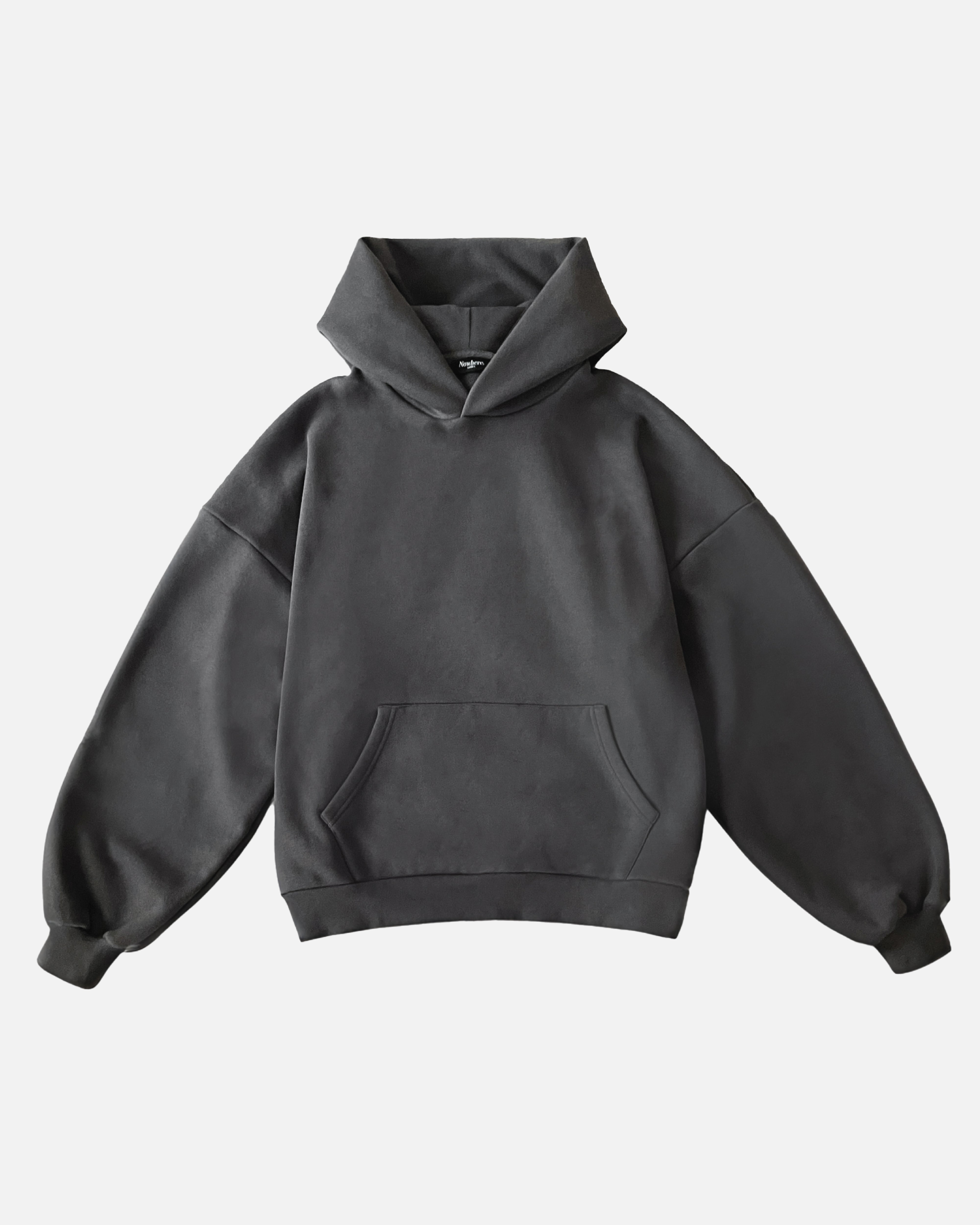 Midnight Grey Oversized Hoodie - Nowhere 